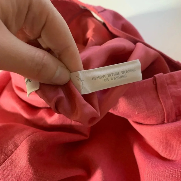 Ann Taylor Loft Women’s Pink Linen Blend Pants Size US  12 Lined Lightweight - Picture 9 of 12